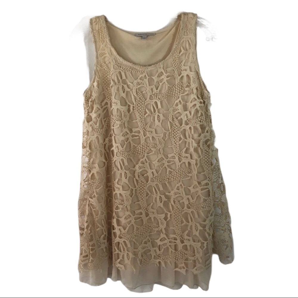 BLU-PEPPER VINTAGE Ivory Crochet Lace Dress